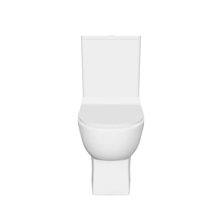 Enzo Close Coupled Fully Back to Wall Toilet Cyclone Flush &amp; Soft Close Seat