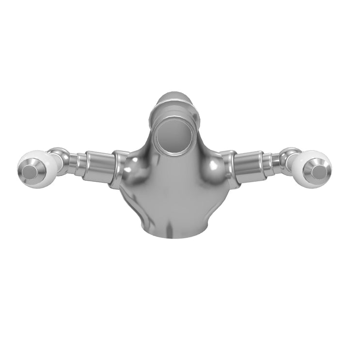 Eliseo Ricci Newbury Bidet Mixer with White Handles