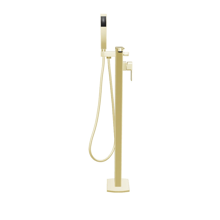 Eliseo Ricci Vesu Floor Standing Bath Shower Mixer - Brushed Brass