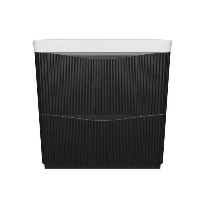 Josef Martin Happi 800mm Fluted Floor Standing Vanity Unit &amp; Basin - Ember