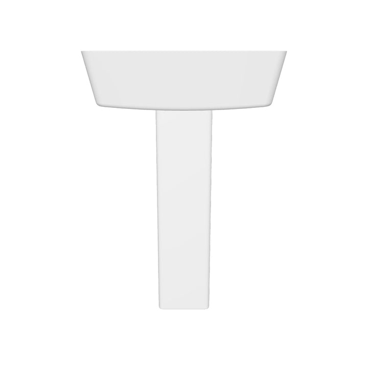 Linea Square 1 Tap Hole Basin &amp; Full Pedestal - 550mm