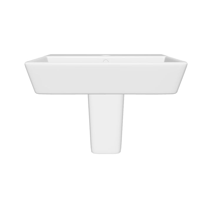 Linea Square 1 Tap Hole Basin &amp; Semi Pedestal - 550mm