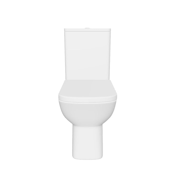 Linea Easy Plumb Close Coupled Toilet with Cyclone Flush &amp; Soft Close Seat