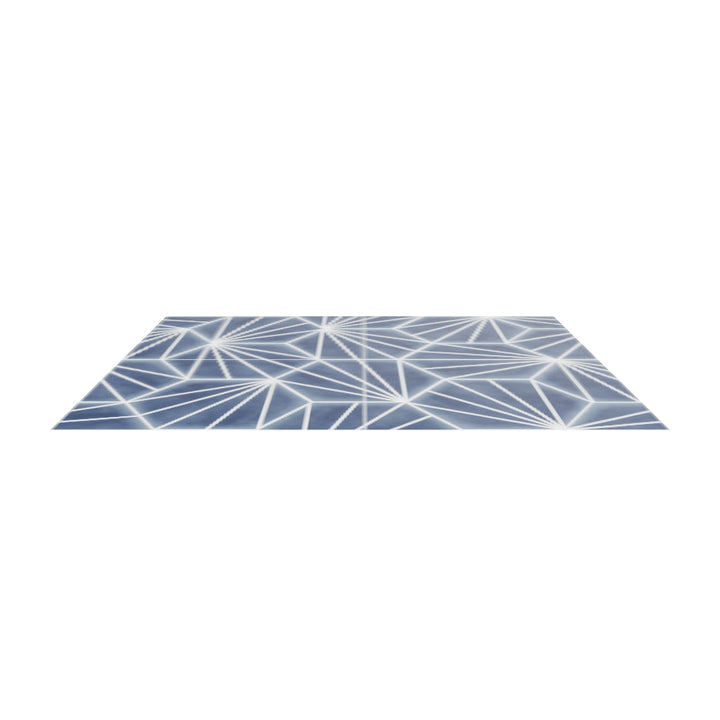 Palm Stripe Blue Marine 14 x 16cm Porcelain Hexagon Tile - 0.495sqm perbox