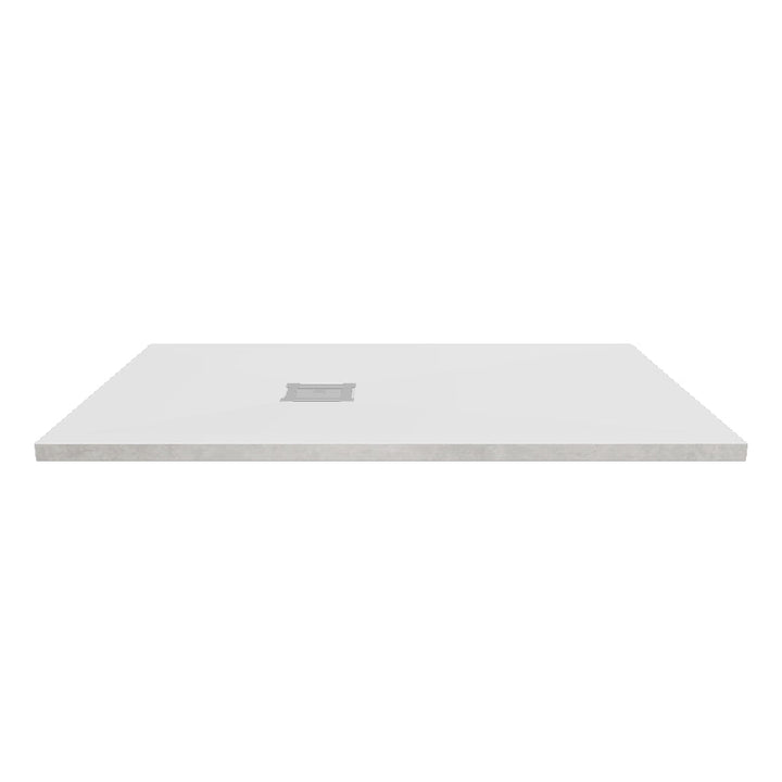 Nuie Pearlstone 1200 x 800mm Slate Rectangular Shower Tray - White