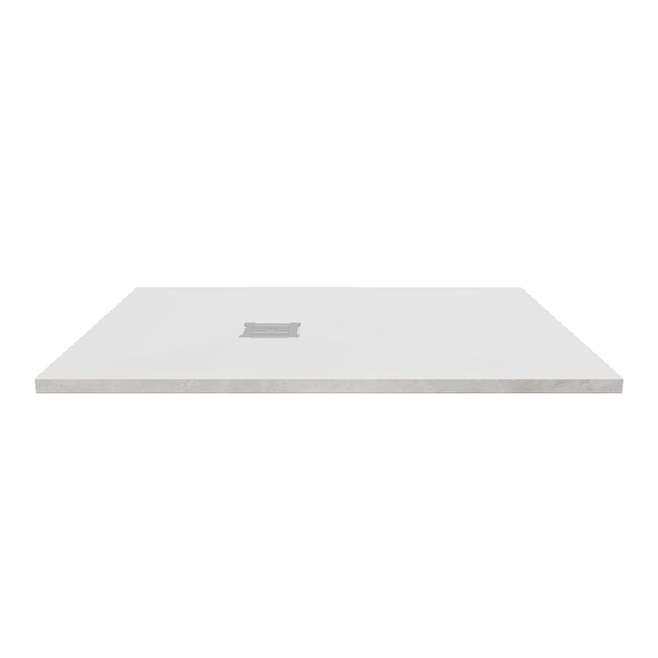 Nuie Pearlstone 1200 x 900mm Slate Rectangular Shower Tray - White