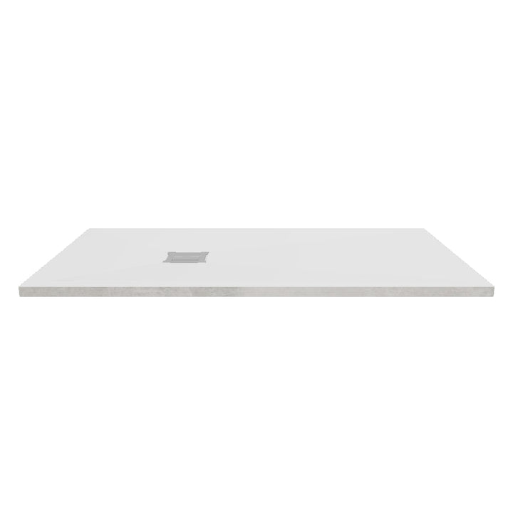 Nuie Pearlstone 1400 x 800mm Slate Rectangular Shower Tray - White