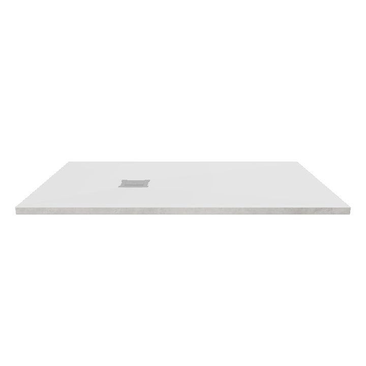 Nuie Pearlstone 1400 x 900mm Slate Rectangular Shower Tray - White
