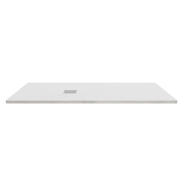 Nuie Pearlstone 1700 x 800mm Slate Rectangular Shower Tray - White