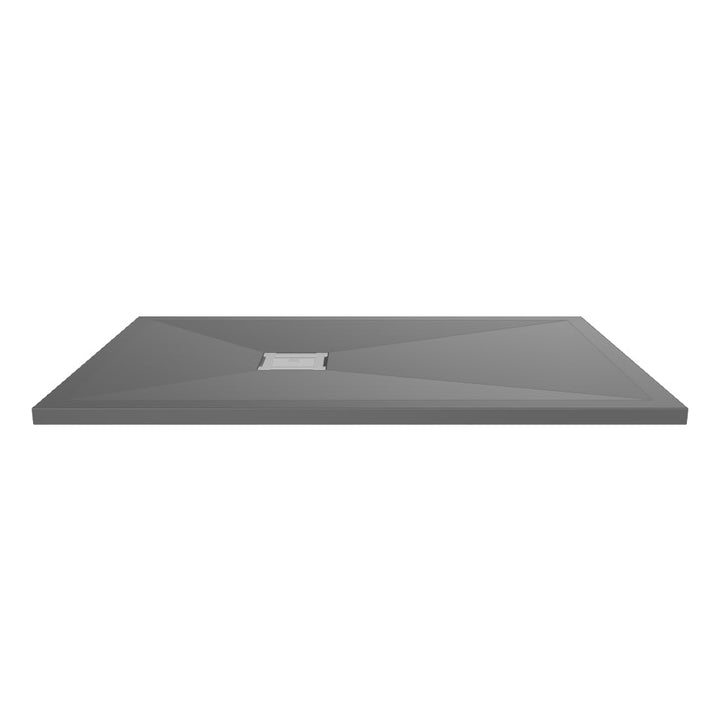 Nuie Pearlstone 1200 x 800mm Slate Rectangular Shower Tray - Grey