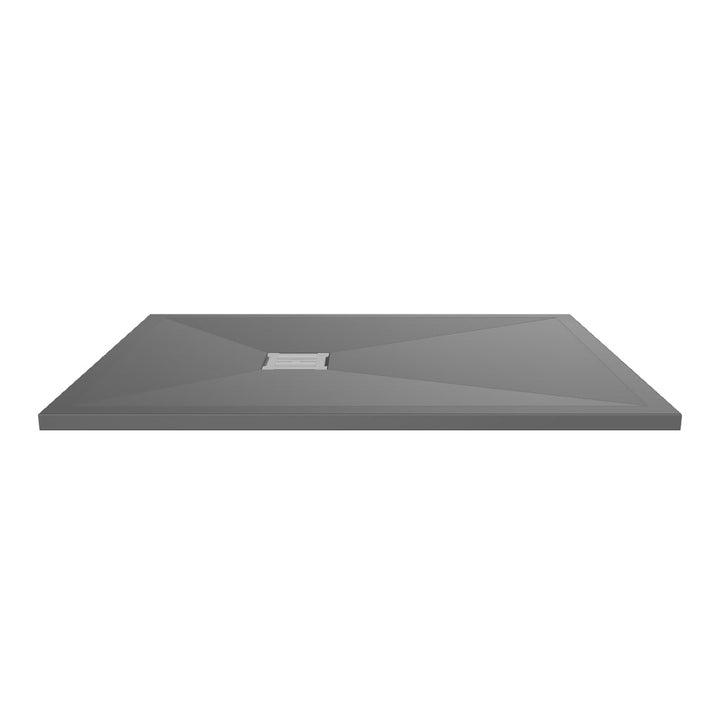 Nuie Pearlstone 1200 x 900mm Slate Rectangular Shower Tray - Grey