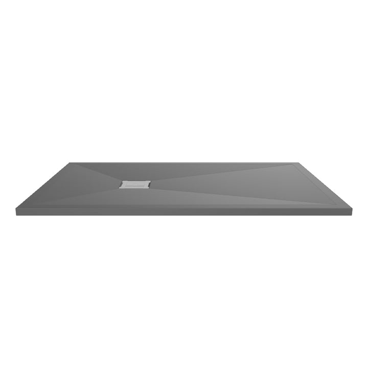 Nuie Pearlstone 1400 x 900mm Slate Rectangular Shower Tray - Grey