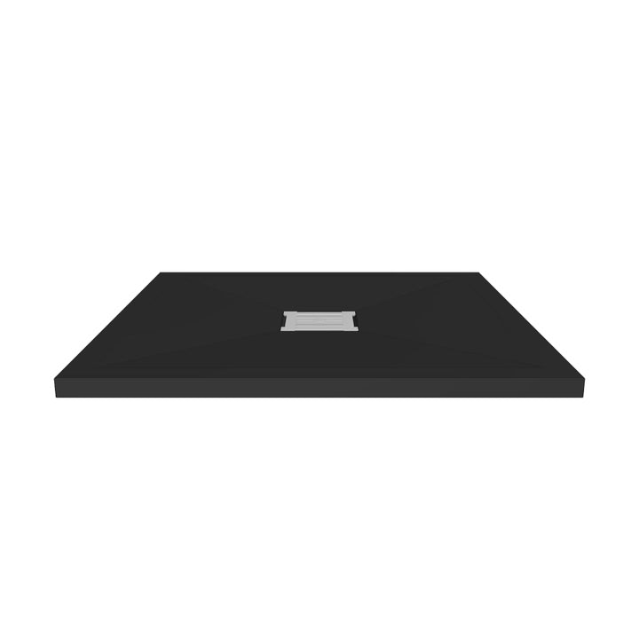 Nuie Pearlstone 1200 x 800mm Slate Rectangular Shower Tray - Black