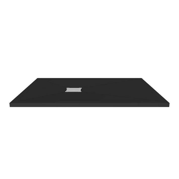Nuie Pearlstone 1200 x 900mm Slate Rectangular Shower Tray - Black