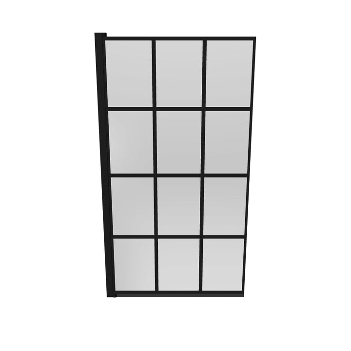 Nuie Square Framed Bath Screen - Black