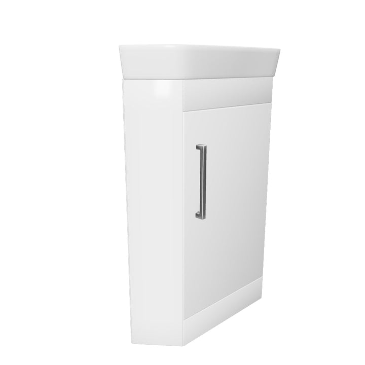 Paris Corner Vanity Unit &amp; Basin - White