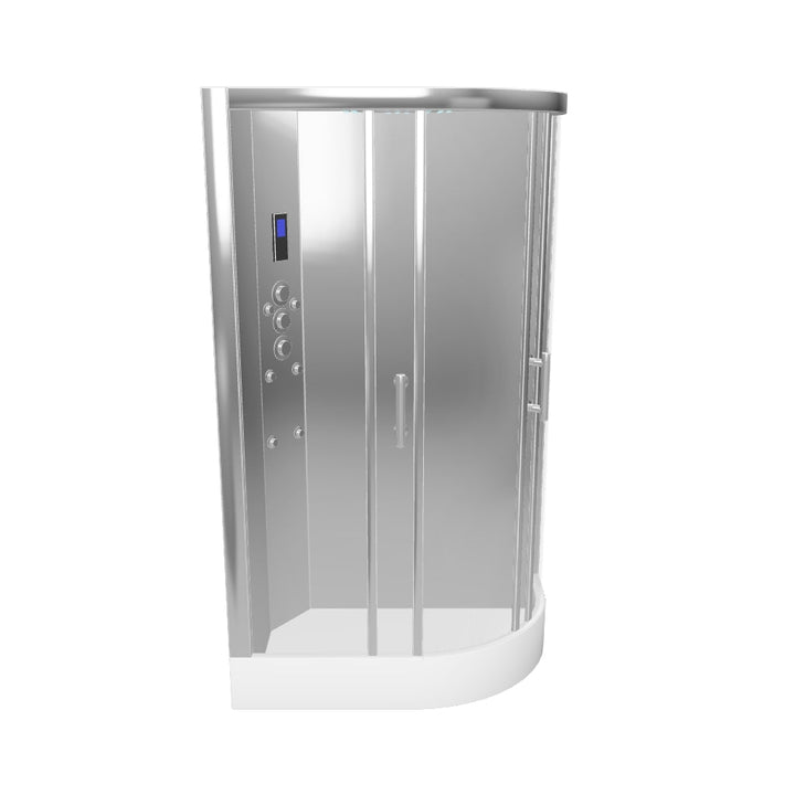 Insignia Platinum 1200 x 800mm Offset Steam Shower Enclosure PL12L-OCF-CG-S - Left Hand