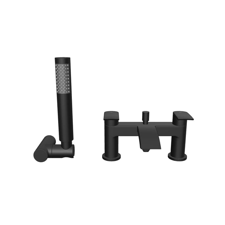 Eliseo Ricci Flow Bath Shower Mixer - Matt Black