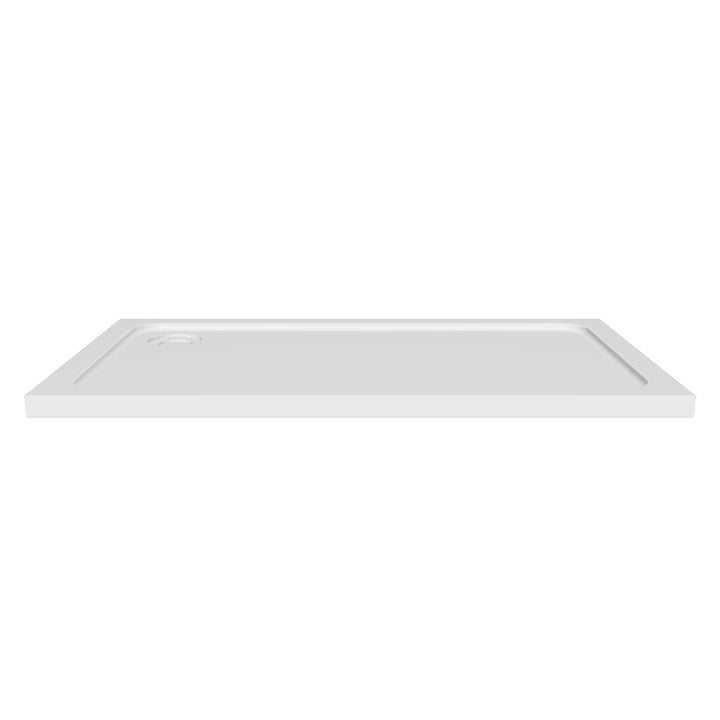 Elements 1300 x 700mm Rectangle Slim Line Shower Tray with Corner Waste