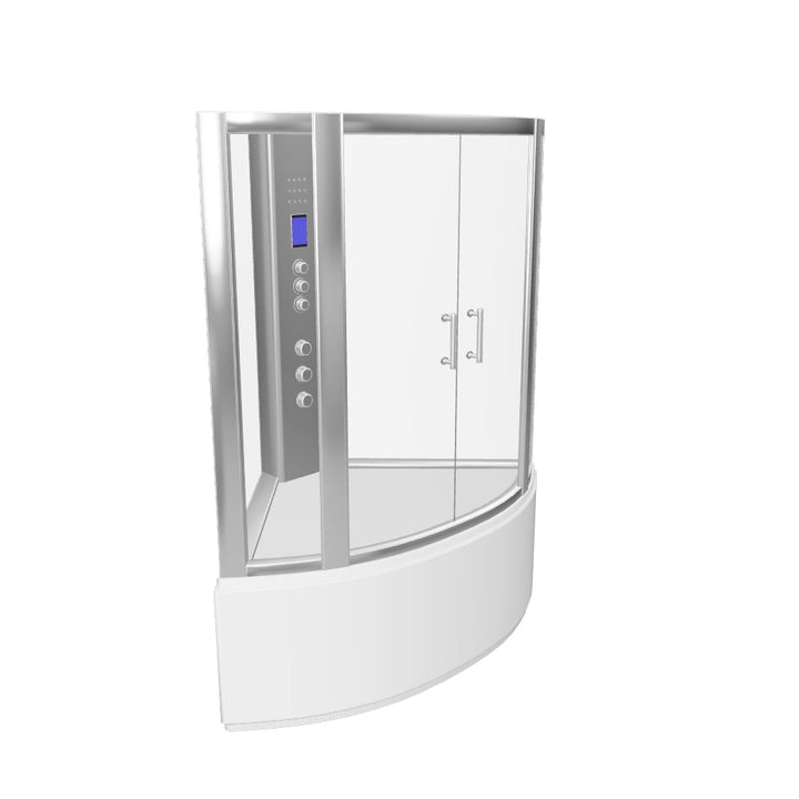 Vidalux Lisbon 1350mm Whirlpool Steam Shower - White