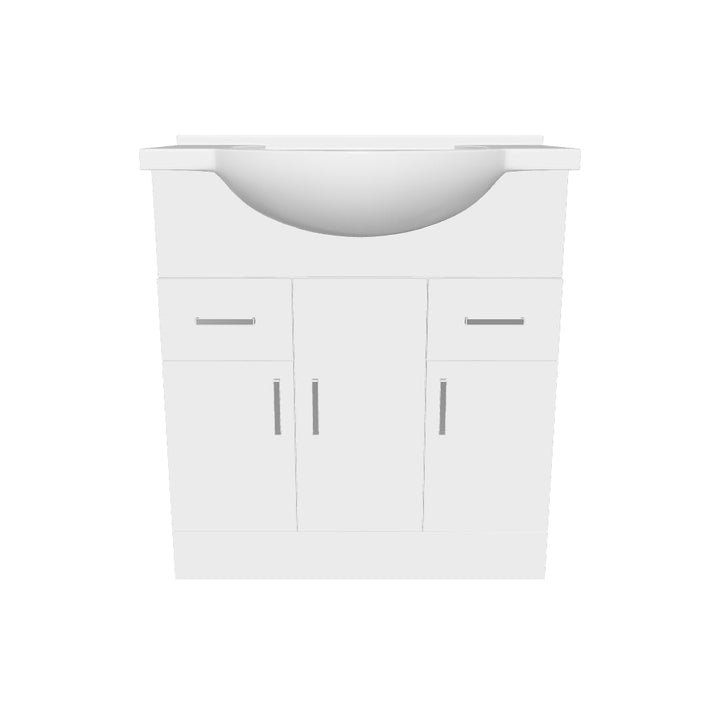Nuie Mayford 550mm Floor Standing Vanity Unit &amp; Basin - Gloss White