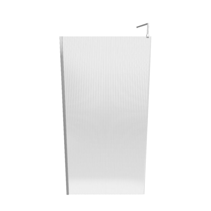 Hudson Reed 1000mm Fluted Wetroom Screen including Support Bar - Chrome