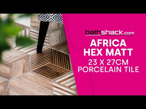 Africa Hex Matt 23 x 27cm Porcelain Tile - 0.75sqm per box