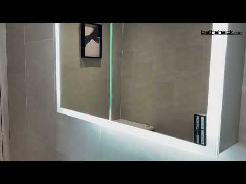 Mia LED Cabinet 600 x 700mm Double Door Demister and Shaver Socket