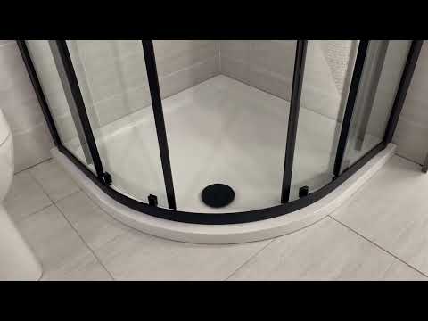 Nuie Pacific 900mm Quadrant Shower Enclosure - Black