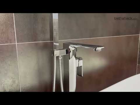 Eliseo Ricci Vesu II Floor Standing Bath Shower Mixer - Gunmetal