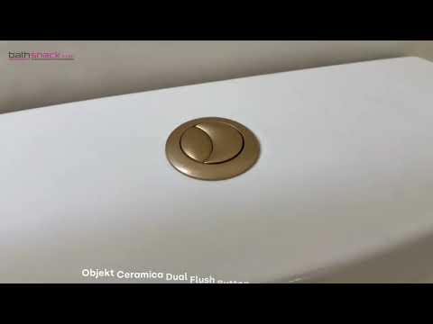 Objekt Ceramica Dual Flush Button - Matt Brass