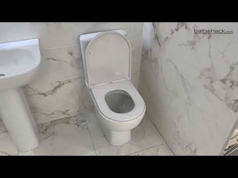 Rak Tonique Easy Plumb Close Coupled Open Back Toilet &amp; Soft Close Seat