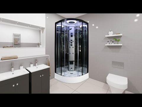 Insignia Premium 800mm Quadrant Steam Shower Enclosure with Chrome Frame/Clear Glass PR8-QCF-CG-S