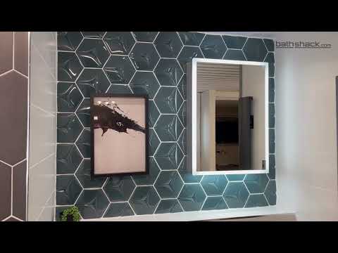 Mia LED Cabinet 700 x 500mm Single Door Demister and Shaver
