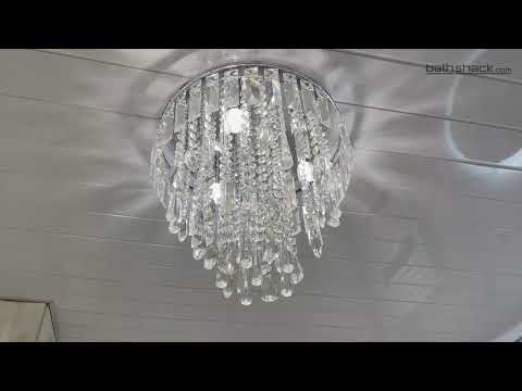 Forum Waterford WF-31450-CHR Bresna 3 Light Ceiling Chandelier- Chrome