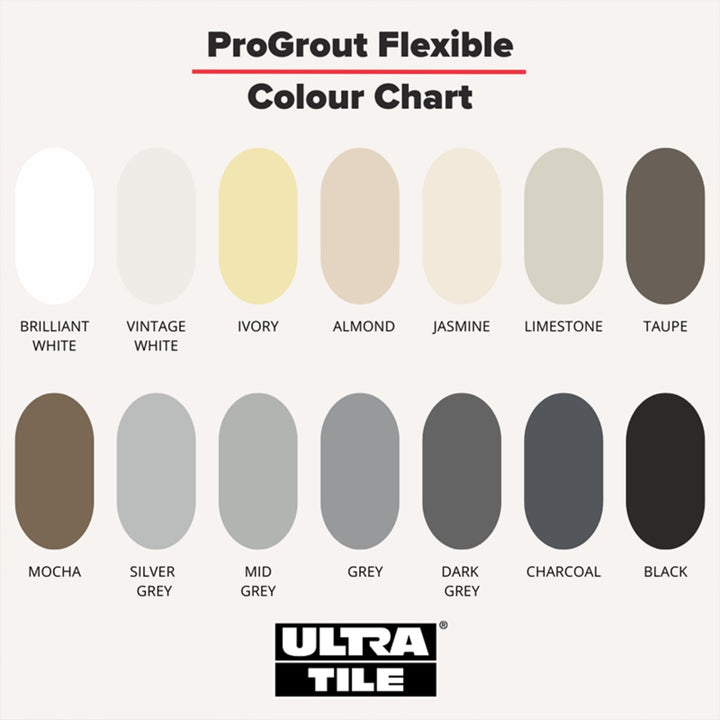 UltraTile ProGrout Flexible Wall &amp; Floor Grout - 10kg – Limestone
