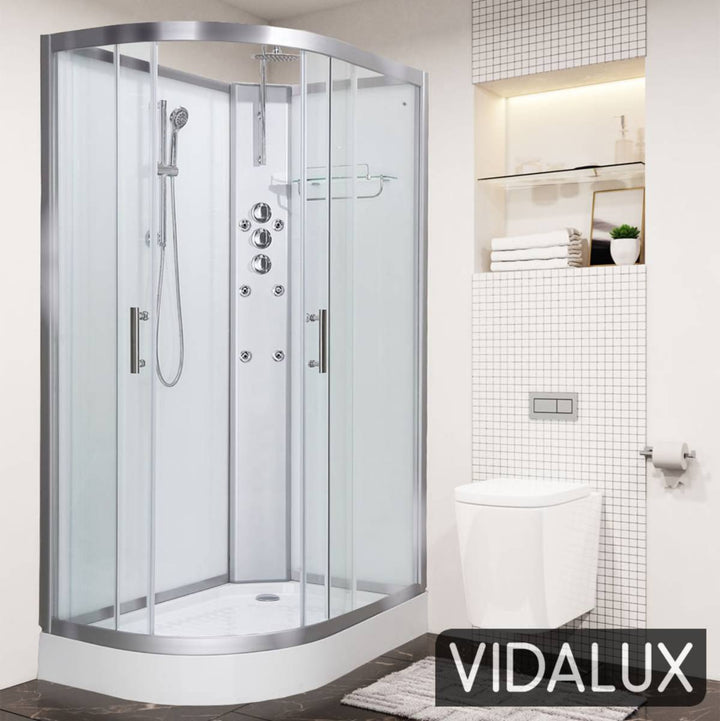 Vidalux Pure 1200mm Shower Cabin Right Hand - White