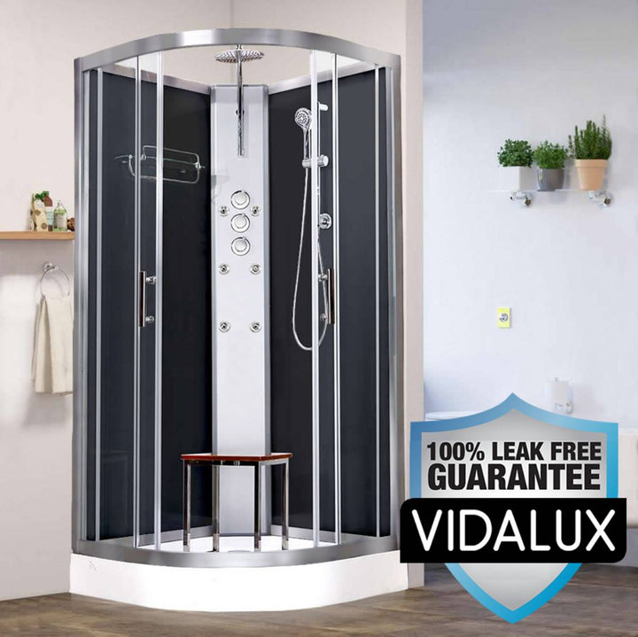 Vidalux Pure 1000mm Shower Cabin - Black