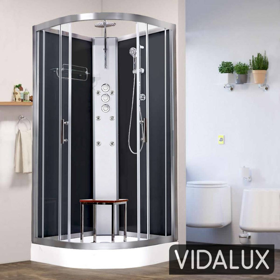 Vidalux Pure 800mm Shower Cabin - Black