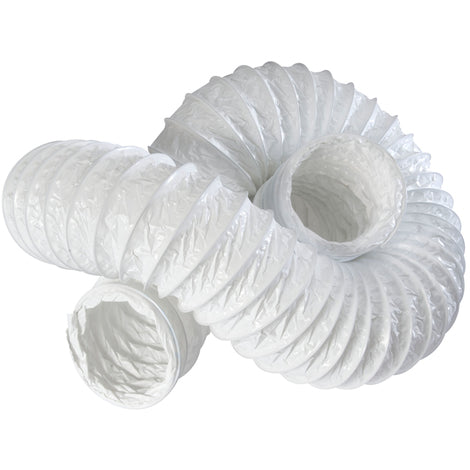 4" 102mm White PVC Ducting - 6 Metres