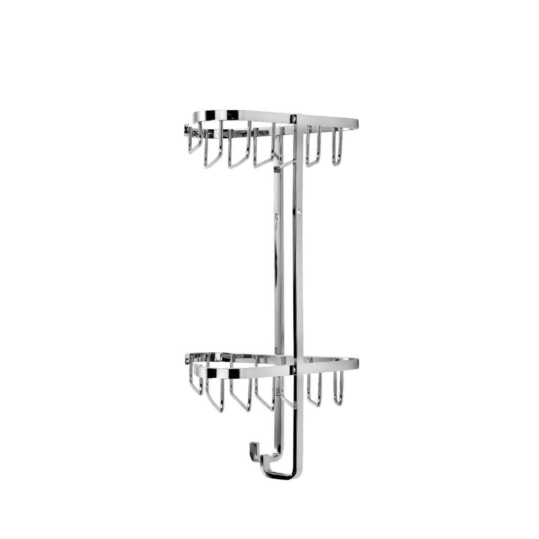 Croydex Stainless Steel Small Two Tier Corner Basket