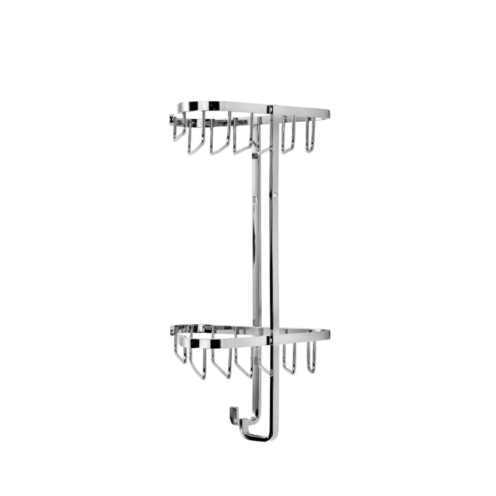 Croydex Stainless Steel Small Two Tier Corner Basket