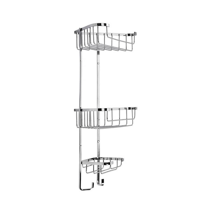 Croydex Stainless Steel Three Tier Corner Basket