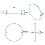 Croydex Pendle Mirror - Technical drawing