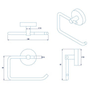 Croydex Pendle Toilet Roll Holder - Technical drawing