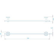 Croydex Pendle Towel Rail - Technical drawing