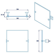 Croydex Chester Mirror - Technical drawing