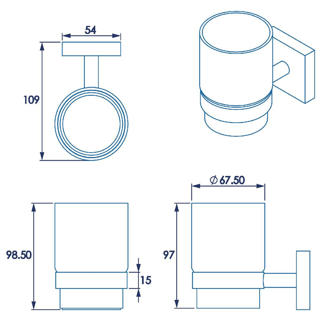 Croydex Chester Tumbler &amp; Holder