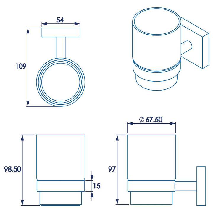 Croydex Chester Tumbler &amp; Holder