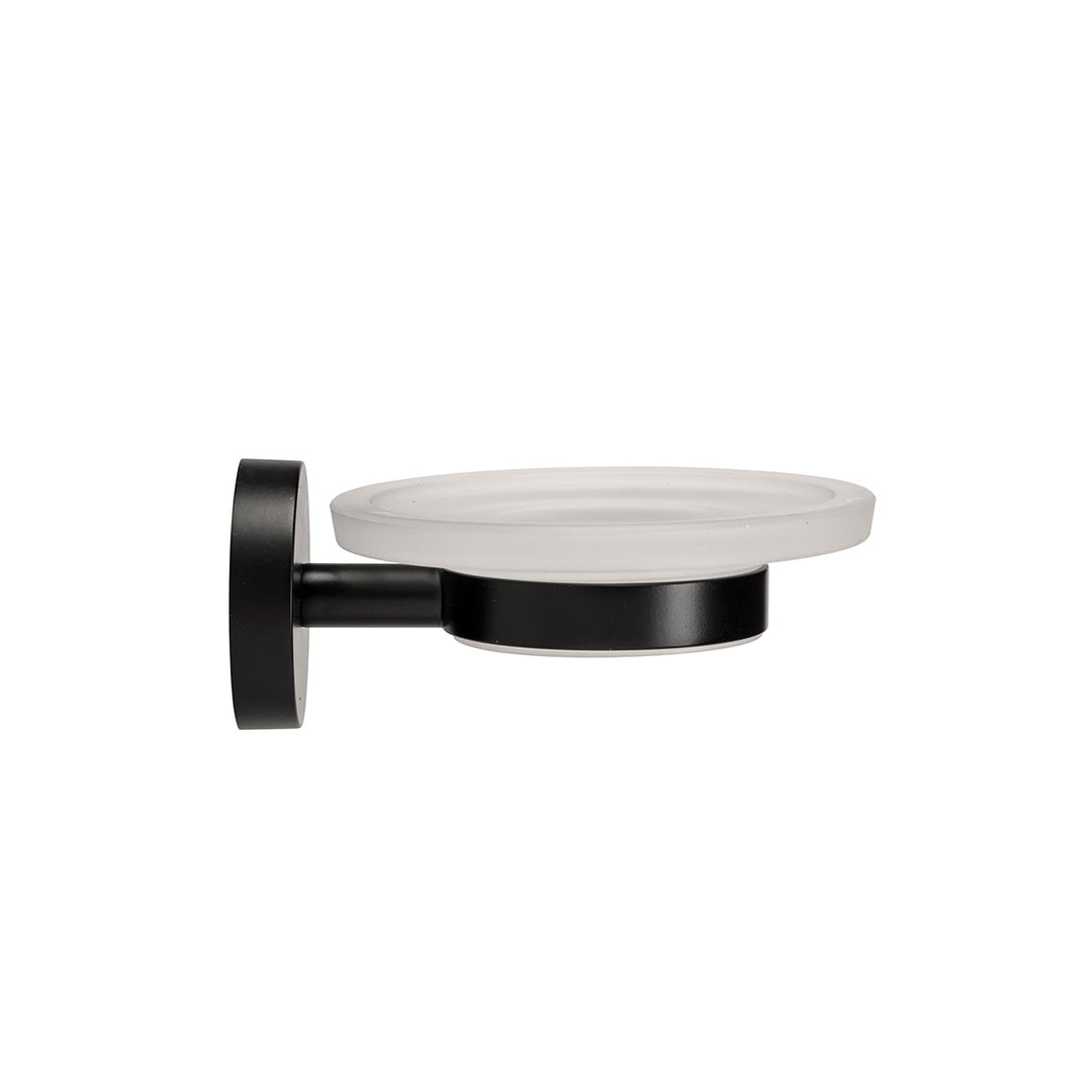 Croydex Flexi Fix Soap Dish &amp; Holder - Matt Black